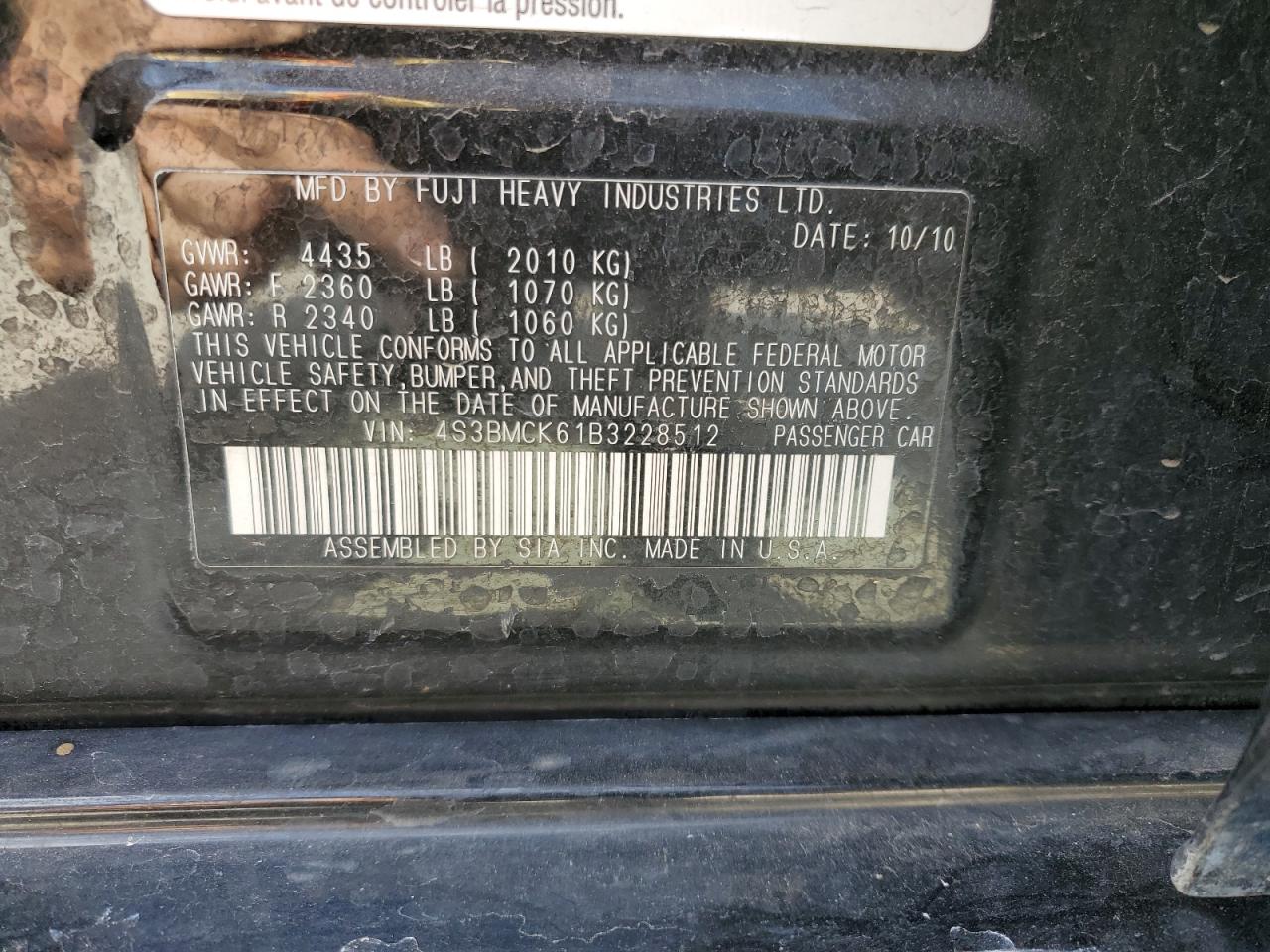 SUBARU LEGACY 2.5I LIMITED