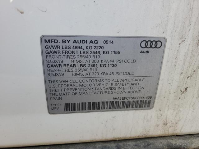 2015 AUDI Q3 PREMIUM WA1EFCFS8FR001409