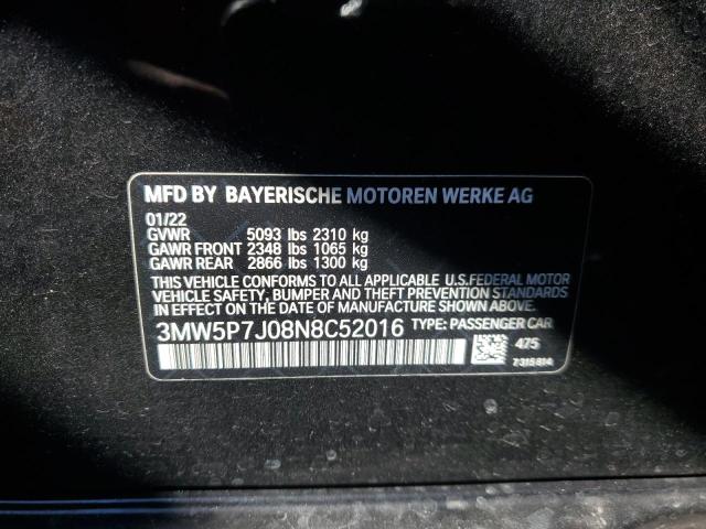 2022 BMW 330E 3MW5P7J08N8C52016
