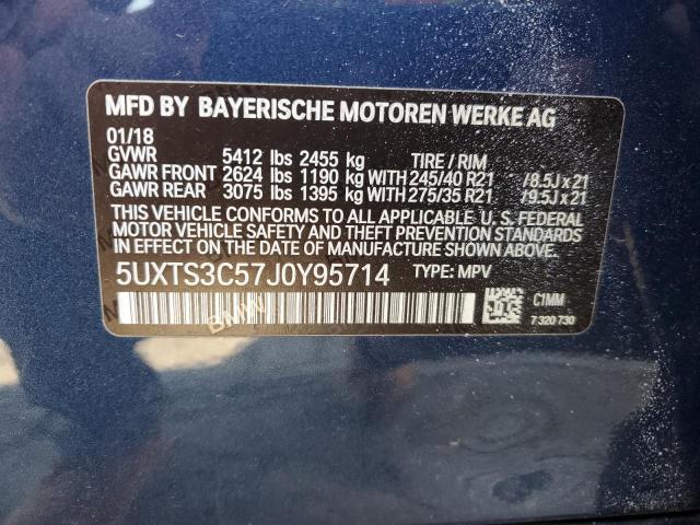 2018 BMW X3 XDRIVEM 5UXTS3C57J0Y95714