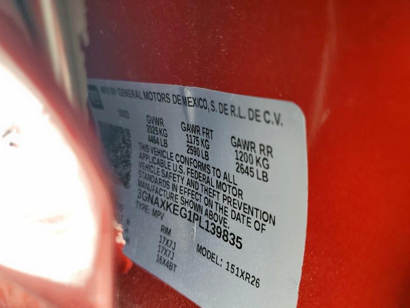 2023 CHEVROLET EQUINOX LT 3GNAXKEG1PL139835