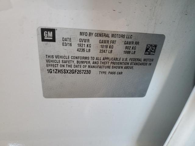 2016 CHEVROLET MALIBU PRE 1G1ZH5SX2GF267230