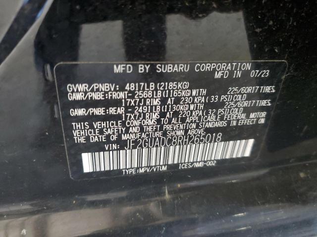 2024 SUBARU CROSSTREK JF2GUADC8RH265018