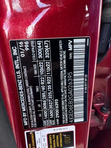 2016 MERCEDES-BENZ GLE COUPE - 4JGED6EB2GA026395