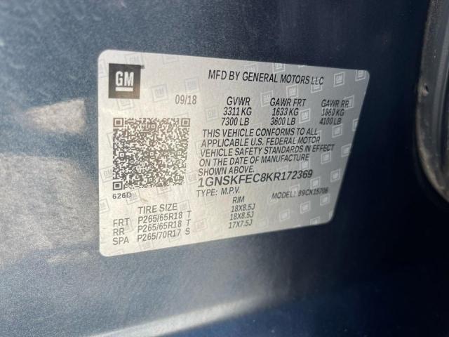 2019 CHEVROLET TAHOE SPEC 1GNSKFEC8KR172369