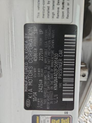 2015 KIA OPTIMA HYB KNAGN4AD2F5081410