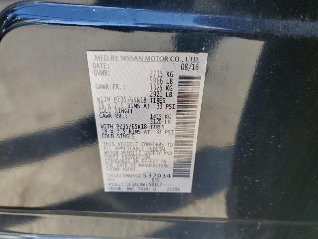 2016 INFINITI QX60 5N1AL0MN4GC532034