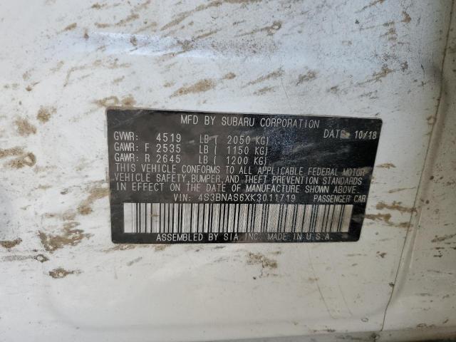 2019 SUBARU LEGACY SPO 4S3BNAS6XK3011719