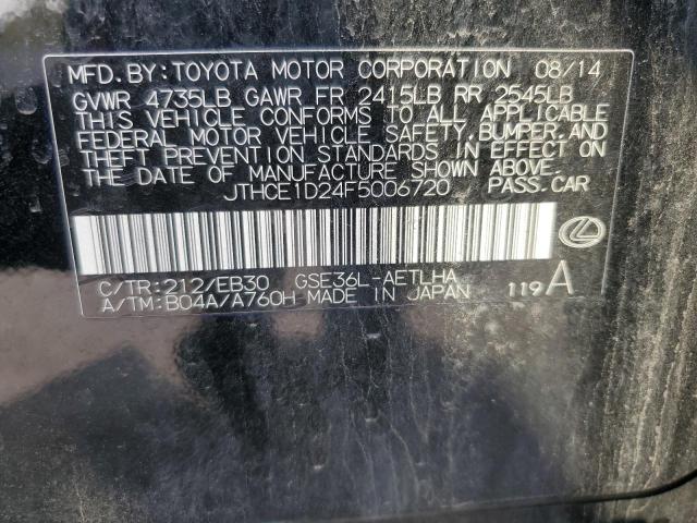 2015 LEXUS IS 350 JTHCE1D24F5006720