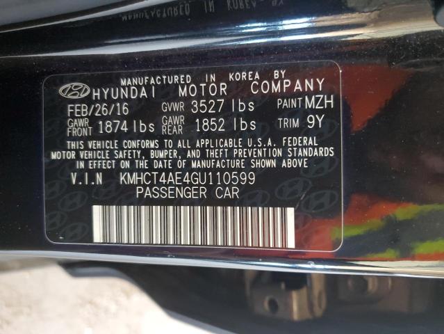 2016 HYUNDAI ACCENT SE KMHCT4AE4GU110599