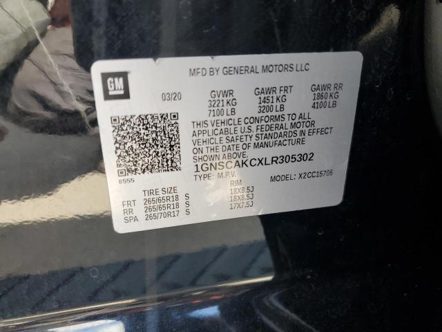 2020 CHEVROLET TAHOE C150 1GNSCAKCXLR305302