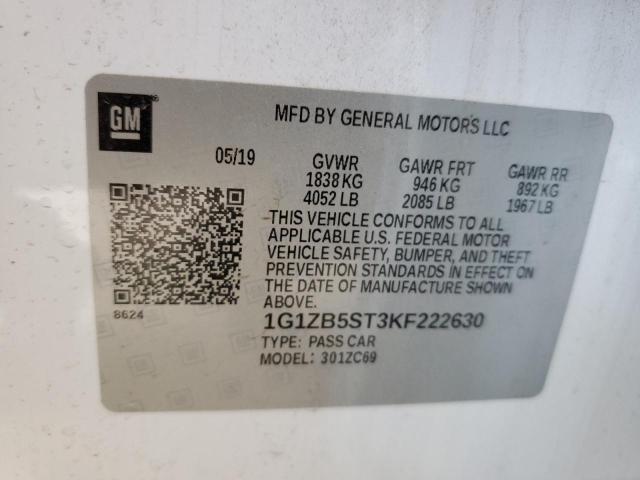 2019 CHEVROLET MALIBU LS 1G1ZB5ST3KF222630