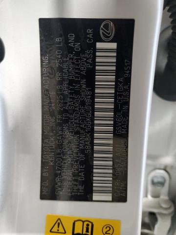 2016 LEXUS ES 350 58ABK1GGXGU019481