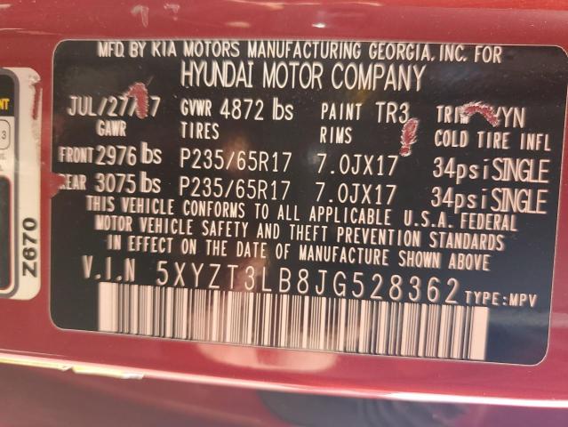 2018 HYUNDAI SANTA FE SPORT 5XYZT3LB8JG528362