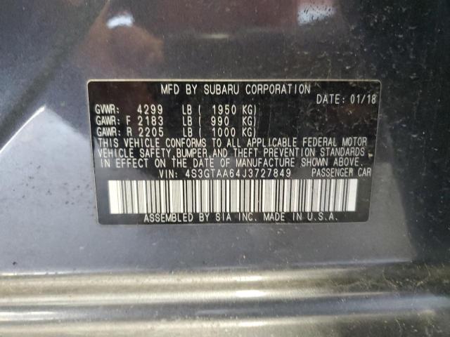 2018 SUBARU IMPREZA 4S3GTAA64J3727849