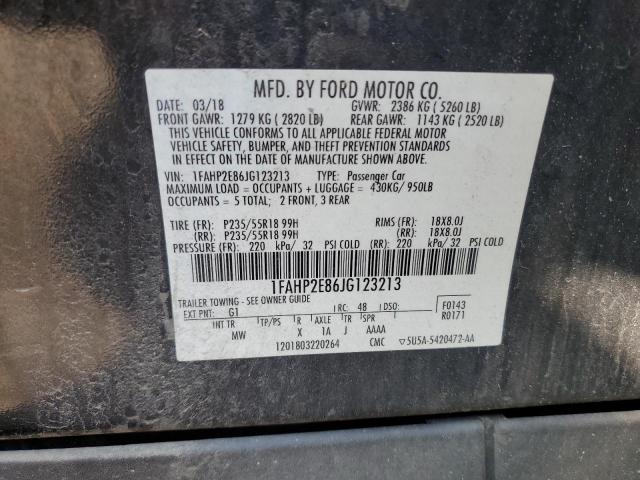 2018 FORD TAURUS SEL 1FAHP2E86JG123213