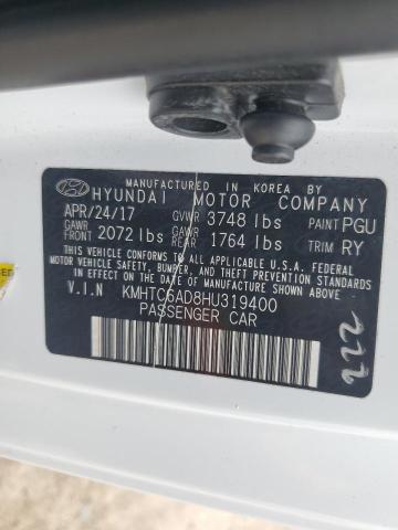2017 HYUNDAI VELOSTER KMHTC6AD8HU319400