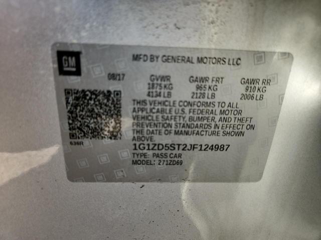 2018 CHEVROLET MALIBU LT 1G1ZD5ST2JF124987