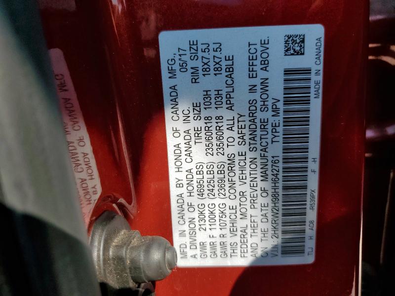 2017 HONDA CR-V TOURI 2HKRW2H98HH642761