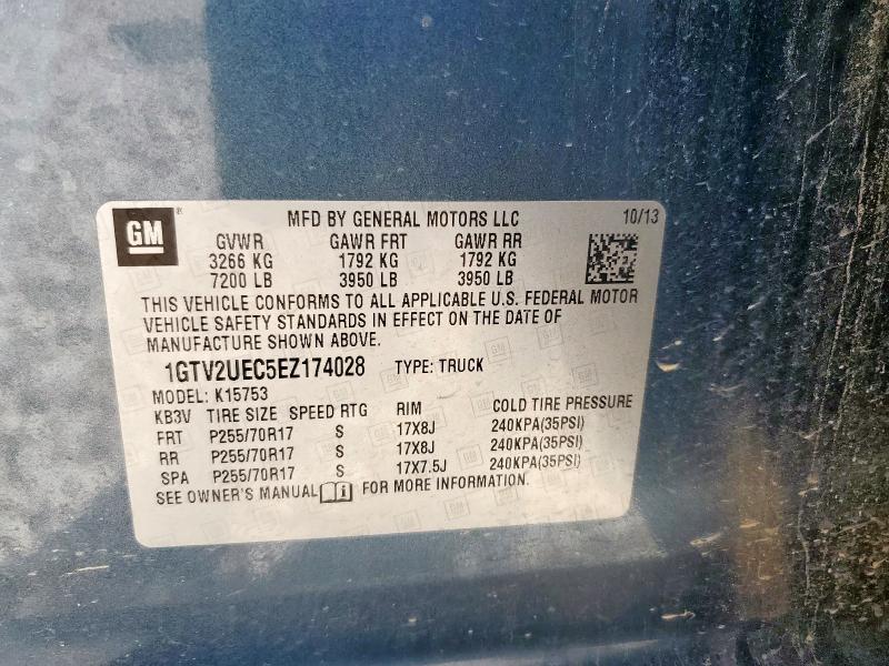 2014 GMC SIERRA K15 - 1GTV2UEC5EZ174028