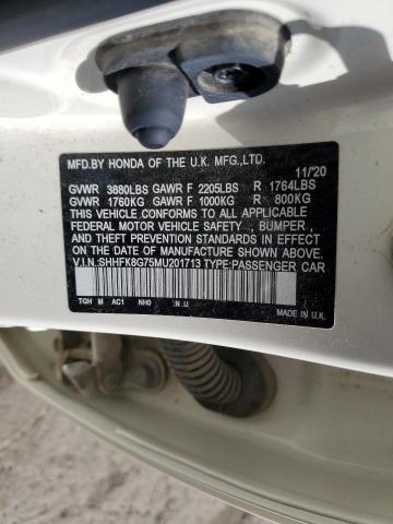 2021 HONDA CIVIC TYPE - SHHFK8G75MU201713