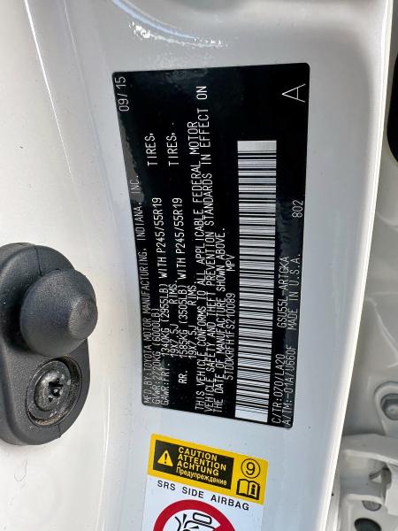 2015 TOYOTA HIGHLANDER 5TDDKRFH1FS210089