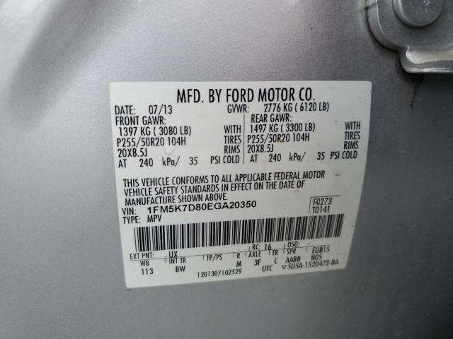 2014 FORD EXPLORER X - 1FM5K7D80EGA20350