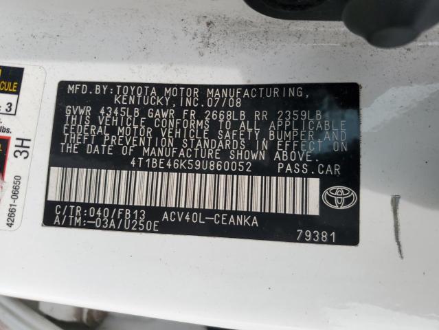 2009 TOYOTA CAMRY BASE #3294412539