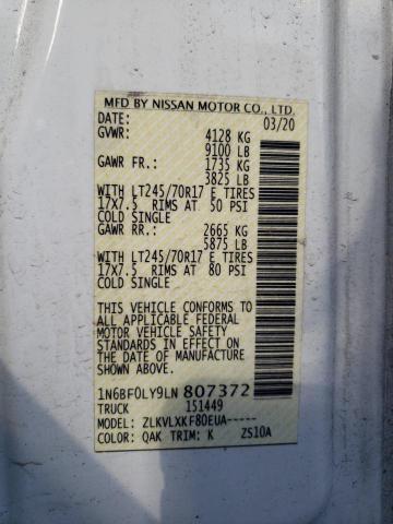 2020 NISSAN NV 2500 S #3265866288