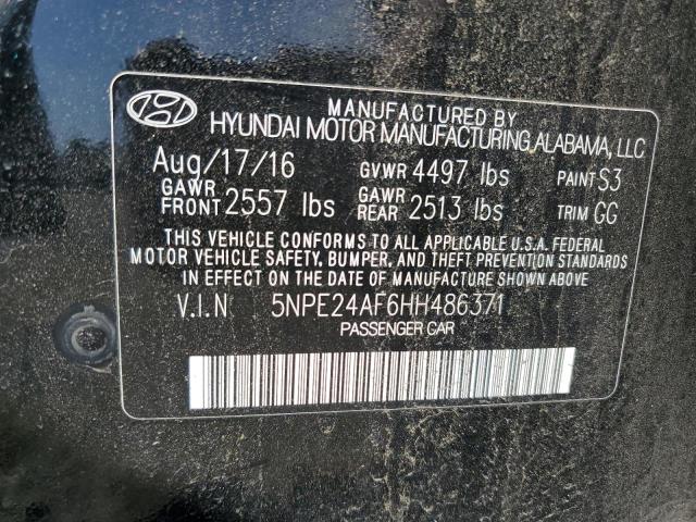 2017 HYUNDAI SONATA SE 5NPE24AF6HH486371