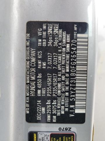 2015 HYUNDAI SANTA FE S - 5XYZT3LB0FG265470