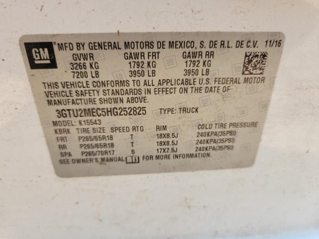 2017 GMC SIERRA K1500 SLE 3GTU2MEC5HG252825