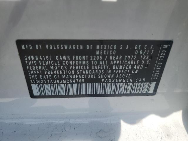 2018 VOLKSWAGEN GOLF S 3VWG17AU6JM254765