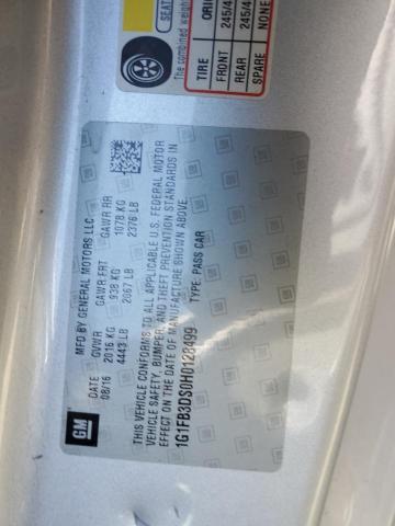 2017 CHEVROLET CAMARO LT 1G1FB3DS0H0128499