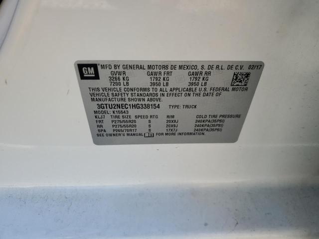 2017 GMC SIERRA K1500 SLT - 3GTU2NEC1HG338154