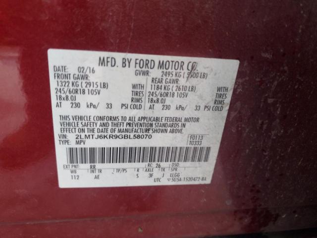 2016 LINCOLN MKX SELECT #3303930698