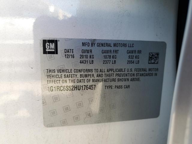 2017 CHEVROLET VOLT LT 1G1RC6S52HU176457