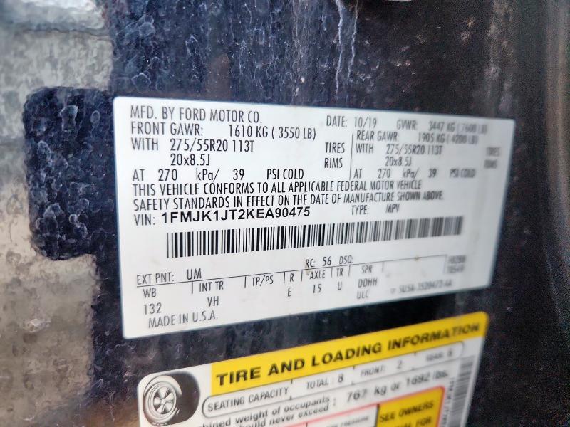2019 FORD 1110 - 1FMJK1JT2KEA90475