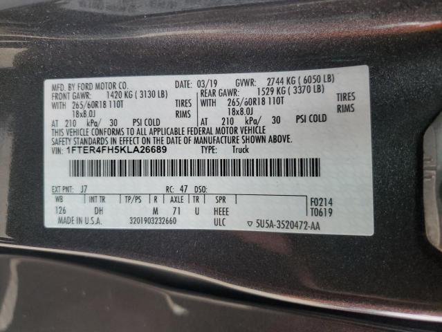 2019 FORD RANGER XL #3265947535