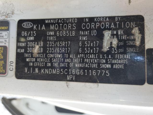 2016 KIA SEDONA LX #3283798416