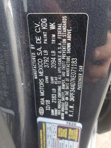 2019 KIA FORTE GT L - 3KPF34AD7KE071183