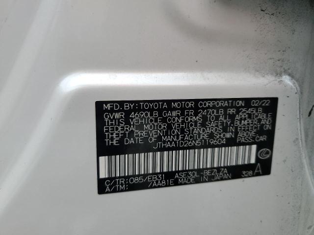 2022 LEXUS IS 300 JTHAA1D26N5119604