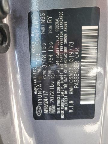 2017 HYUNDAI VELOSTER KMHTC6AD3HU319773