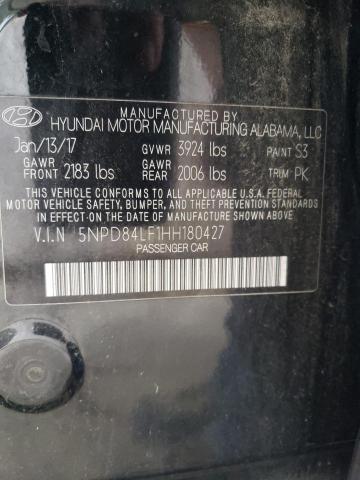 2017 HYUNDAI ELANTRA SE 5NPD84LF1HH180427