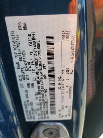 2020 FORD ESCAPE SE - 1FMCU9G65LUB21700