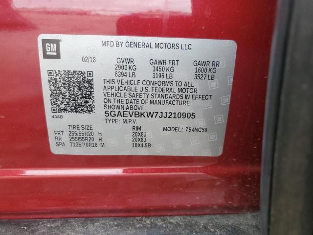 2018 BUICK ENCLAVE PR 5GAEVBKW7JJ210905