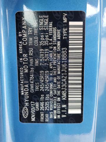 2018 HYUNDAI TUCSON KM8J3CA21JU618883