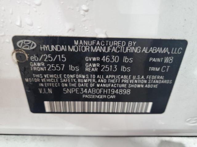 2015 HYUNDAI SONATA SPO 5NPE34AB0FH194898