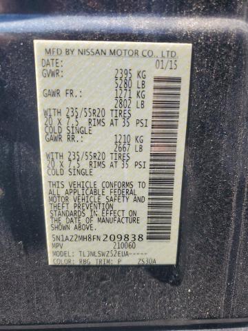 2015 NISSAN MURANO S 5N1AZ2MH8FN209838