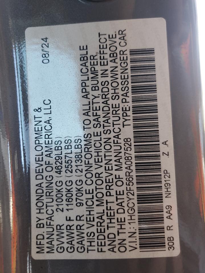 Lot #3311761298 2024 HONDA ACCORD HYB